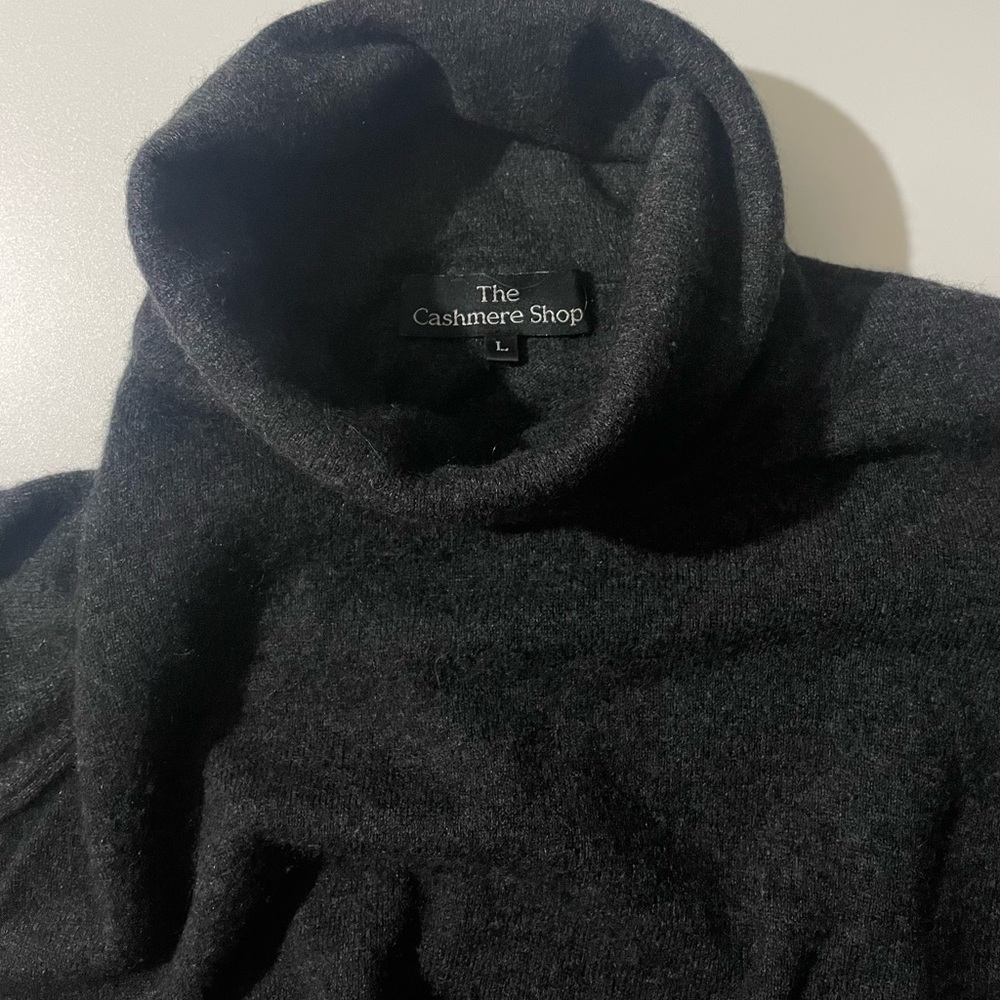 The Cashmere Shop Turtleneck Sweater Gray large - Picture 7 of 8